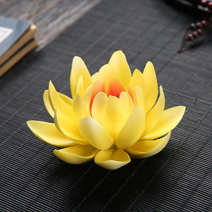 Porte encens lotus jaune