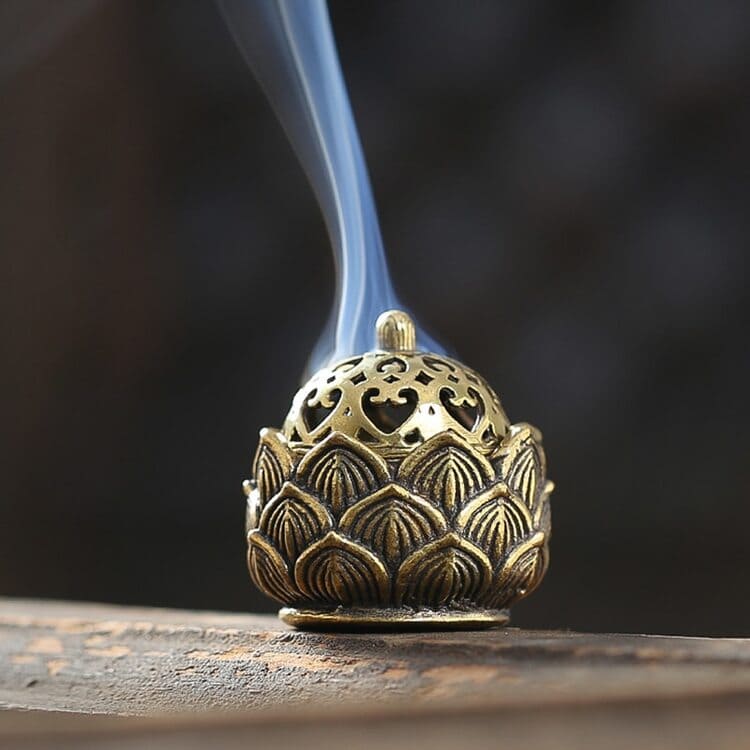 Encensoir bougie - brule encens sans charbon, avec tamis, laiton, Hauteur  11cm | Articles Religieux Junker