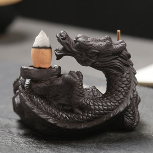 Porte encens cascade dragon cone