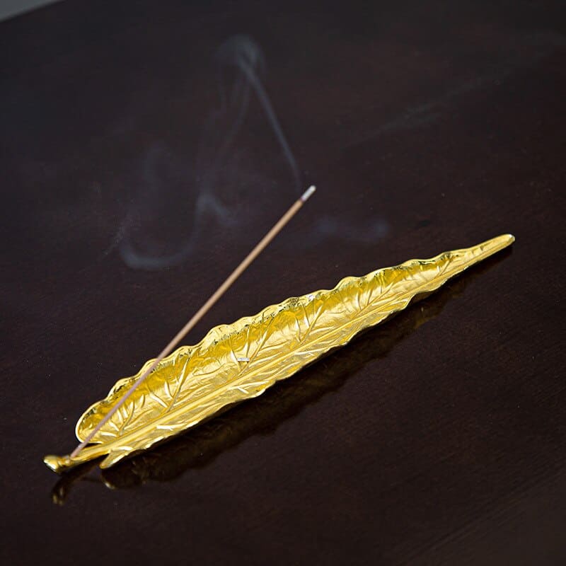Porte-encens Portable En Laiton Doré - Style Ancien - Pour Bâtons D'encens (6.1x3.1 Cm)
